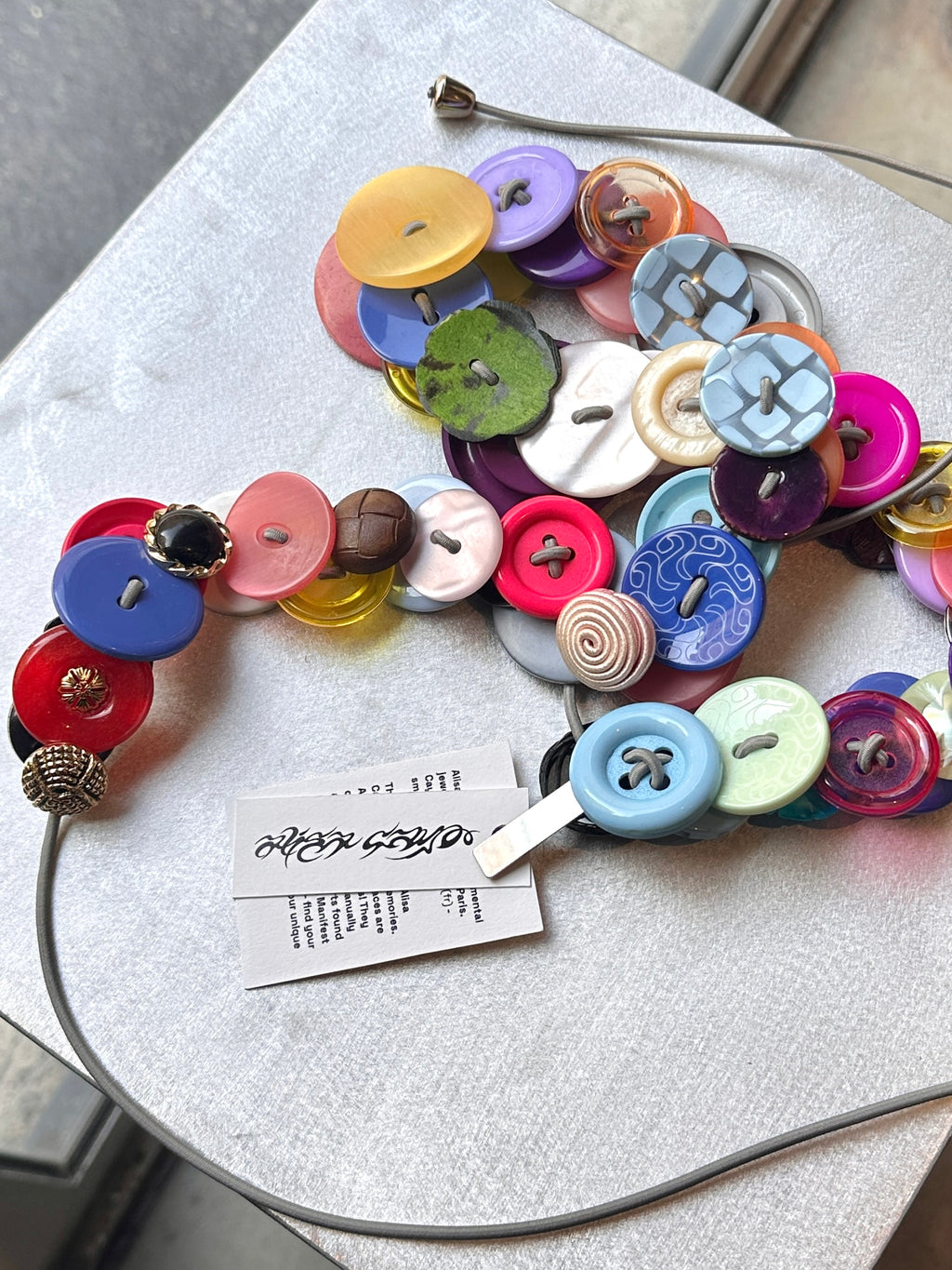 Button Belt multicolored