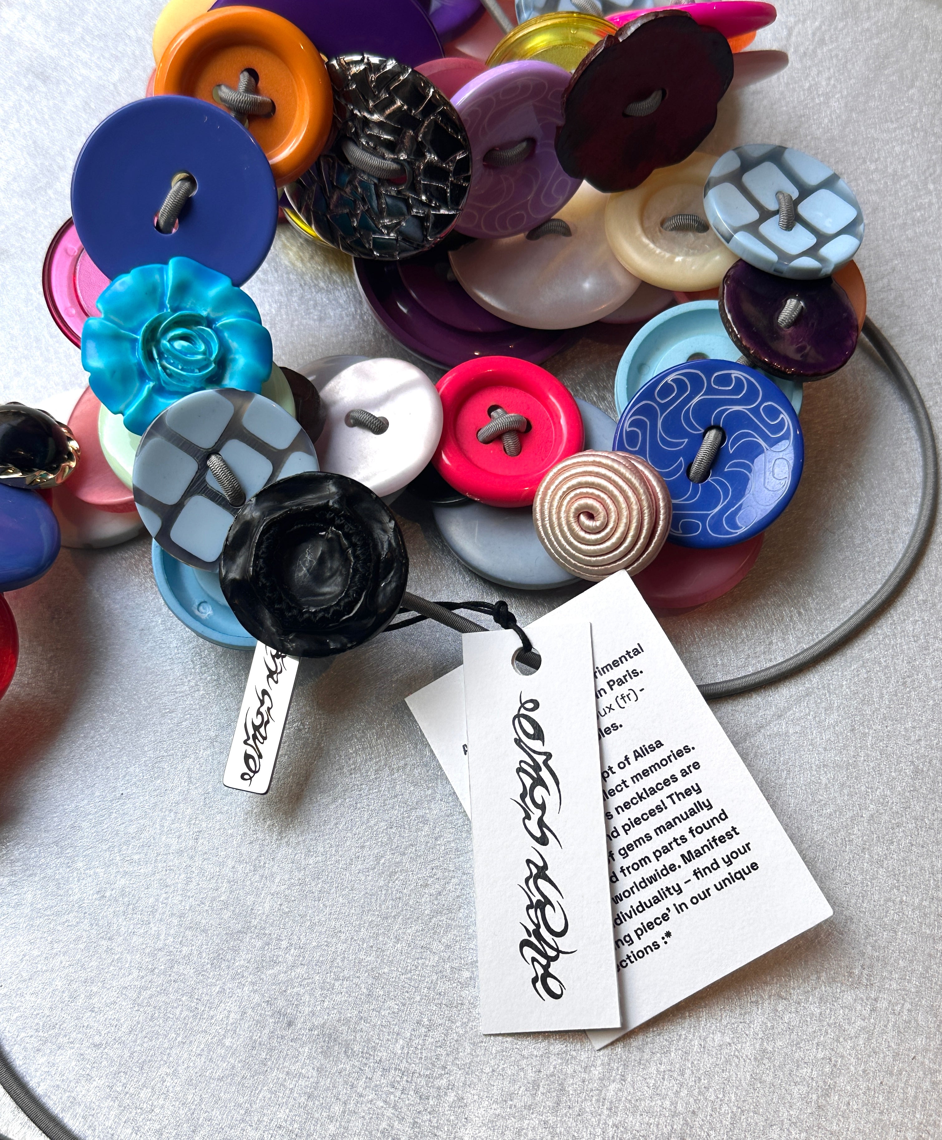 Button Belt multicolored