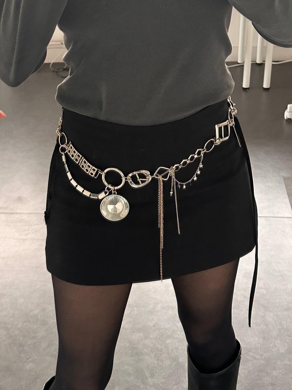 Strass chain belt