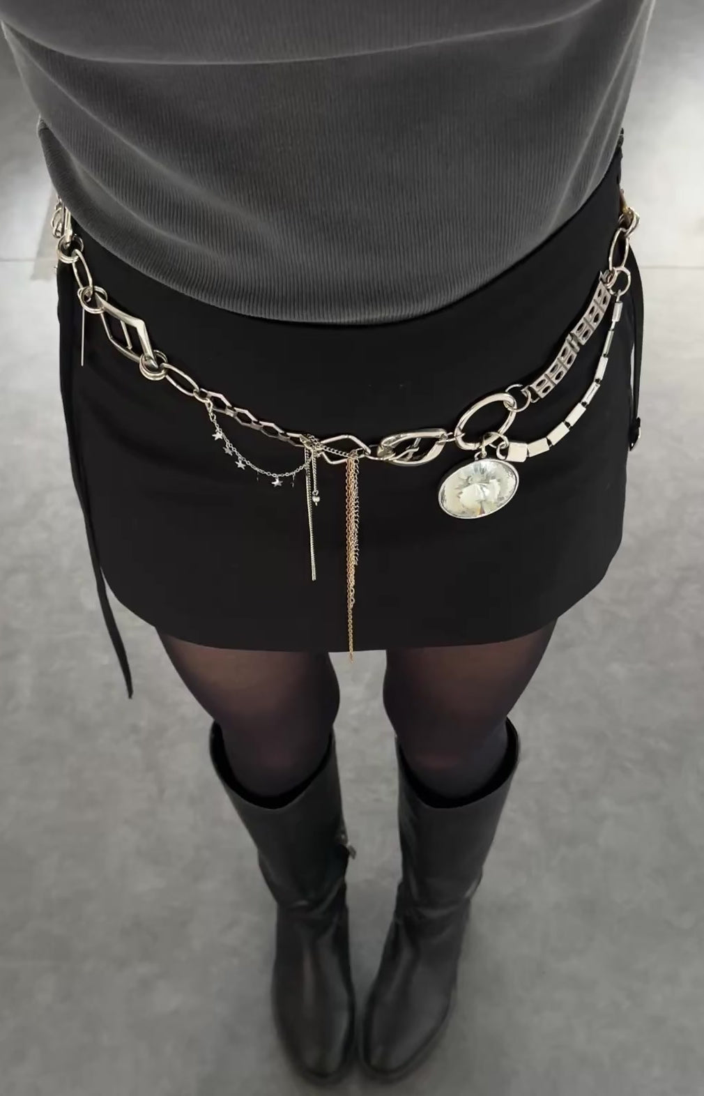 Strass chain belt