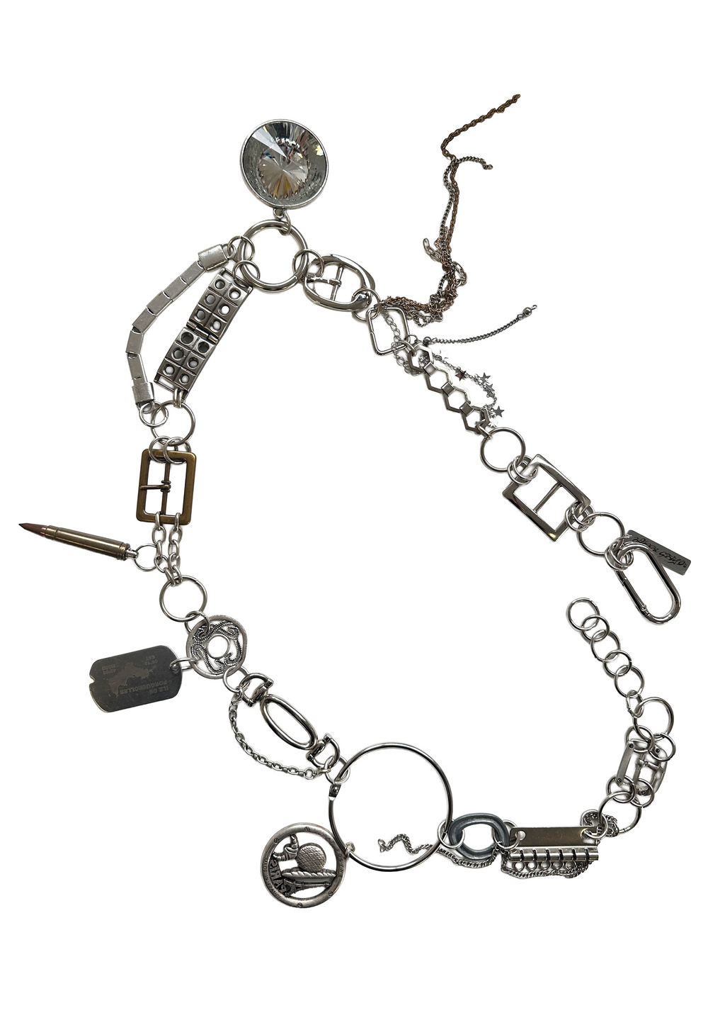 Strass chain belt