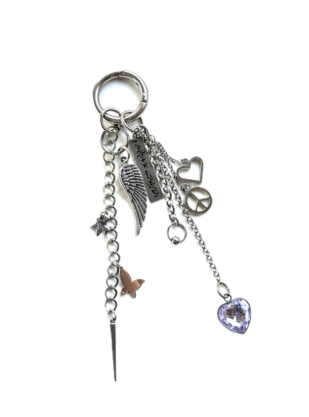 Strass heart keychain